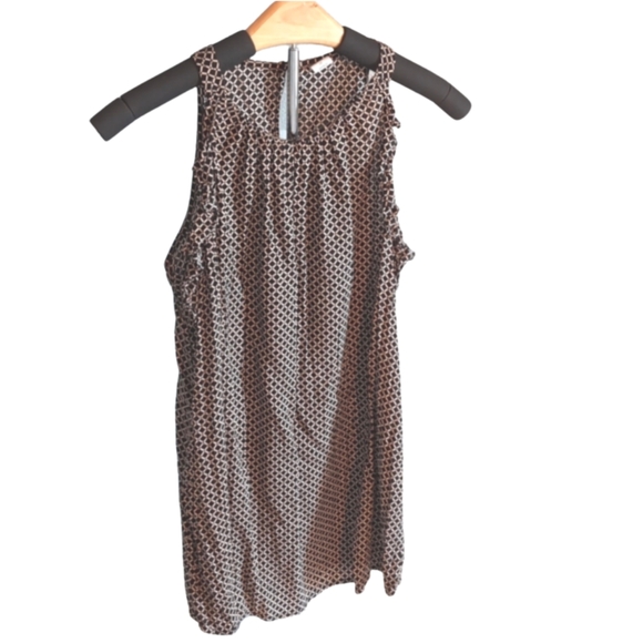 Old Navy Brown Geometric Print Sleeveless Tank Top | Size M Lightweight Blouse - Picture 2 of 8